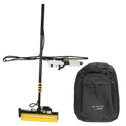 Sistem de curatare panouri fotovoltaice cu brat telescopic 5.5 m si baterie
