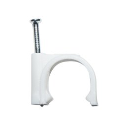 Clema cu cui 20 mm pentru fixare cablu, set 100 buc, Breckner