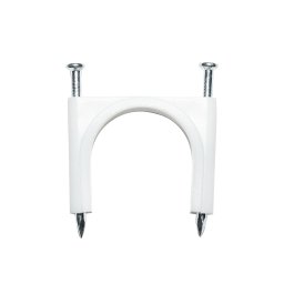 Clema cu cui 32 mm pentru fixare cablu, set 100 bucati