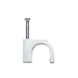 Cleme cu cui 10 mm pentru fixare cablu, set 100 buc, Breckner