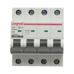 Siguranta automata MCB 4P 25A 415V AC Longroad pentru sina DIN