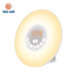 Lampa inteligenta cu alarma, radio FM si efect rasarit Red Sun 6638D