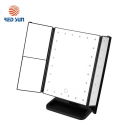 Oglinda cosmetica rotativa Red Sun cu LED si variator pentru machiaj