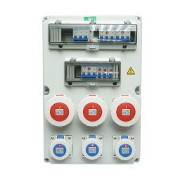 Tablou prize pentru santier SUNTREE IP67, 3x32A si 3x16A, 10 module