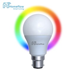 Bec inteligent LED Homeflow B22 RGB dimabil 9W, control din telefon