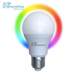 Bec inteligent LED Homeflow B-5011 E27, 9W, RGB, dimabil, control din telefon