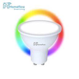 Bec inteligent LED Homeflow GU10 RGB dimabil 5W, control din telefon