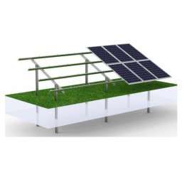 Structura sol cu stalpi pentru 20-24 panouri fotovoltaice, 14 m