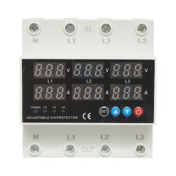 Releu digital trifazic 4P 63A Longroad pentru protectie tensiune