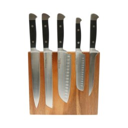 Set 6 cutite de bucatarie cu suport magnetic din lemn Breckner Germany