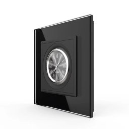 Ceas mecanic Livolo negru cu rama din sticla securizata