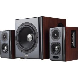 BOXE EDIFIER 2.1, RMS: 150W (2 x 25W, 2 x 15W, 1 x 70W), Bluetooth , Telecomanda , Wireless, Volum, Bass, Treble, Optical, Brown, "S350DB