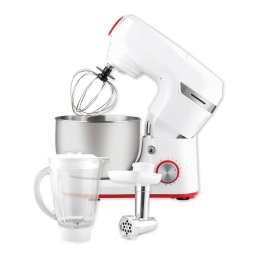 Mixer cu bol Heinner HPM-1000WH, 1000W, miscare planetara, accesoriu masina de tocat si blender, bol 5.5 L, 10 viteze + pulse, Alb