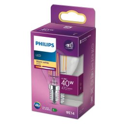 Bec LED Philips tip lumanare E14, 4.3W (40W), 220-240V,