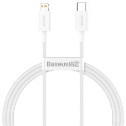 CABLU alimentare si date Baseus Superior, Fast Charging Data Cable pt. smartphone, USB Type-C la Lightning Iphone PD 20W, 1.5m, alb