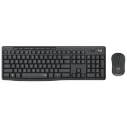 Set tastatura si mouse Logitech, wireless MK295 ,Layout Francez AZERTY, Negru