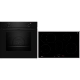 Set Neff BX18IB, cuptor electric B1DCA0AK0 (N 30), 71 l, 60 cm și plită cu inducție T58SHF1L0, 4 zone gatit, Negru
