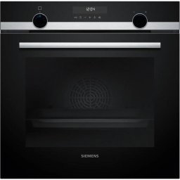 Cuptor electric incorporabil Siemens iQ500 HB578HBS7, Clasa A+, Autocuratare Pirolitica, HomeConnect, cookControl 30, Aer cald 3D, 71 L, Negru-Argintiu