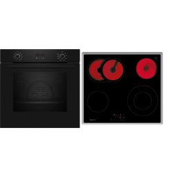 Set cuptor Neff, incorporat, B2CCG6AK3 N30 + T16SBN1L0 N50, cuptor, plita electrica, BX46PB0, 71 l, Negru