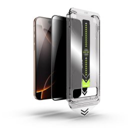 Folie de protectie Ecran Privacy Techsuit TitanGlass pentru Apple iPhone 16e / 14 / 13 Pro / 13, Sticla securizata, Full Glue