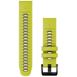 Curea ceas smartwatch Garmin, 22mm, QuickFit, Silicon, Electric Lime/Graphite