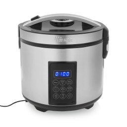 Aparat de gatit orez Tristar RK-6138 cu functie de mentinere la cald, control digital, 2,2 L, Otel inoxidabil