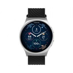 Smartwatch Motorola Moto Watch 120, Ecran AMOLED 1.43", Bluetooth, Asistent AI, Microfon, Difuzor, IP68 (Argintiu)