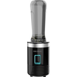Mixer vertical de bucatarie Cecotec Power Titanium 350 EasyGo, 2 cani de 600 ml cu maner de transport, 350W, Negru
