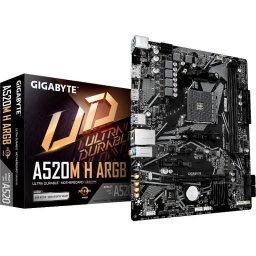 Placa de baza GIGABYTE A520M H ARGB, AMD A520, AM4, mATX