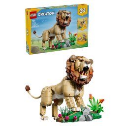 Set de constructie LEGO® Creator 3 in 1 Animale salbatice: Leu maiestuos 31386, Jucarii pentru Copii, Jucarii pentru Baieti si Fete, Idee de Cadou pentru Copii, 839 piese