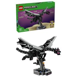 Set de constructie LEGO® Minecraft® Dragonul Ender 21595, Piesa de decor inspirata de jocul video, Jucarii pentru Copii, Jucarii pentru Baieti si Fete, Idee de Cadou pentru Copii