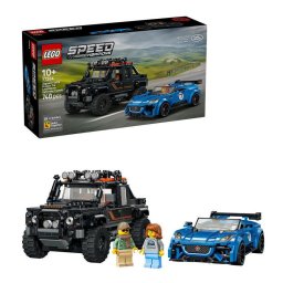 Set de constructie LEGO® Speed Champions Jaguar Project 7 si Land Rover Defender 77264, Jucarii pentru Copii, Jucarii pentru Baieti si Fete, Masini de Jucarie, Idee de Cadou pentru Copii, 740 piese