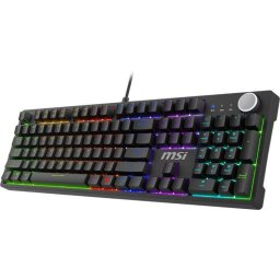 Tastatura Gaming Mecanica MSI FORGE GK320, USB, 9-Mode RGB, Switch-uri RED, Negru