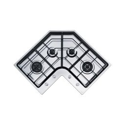 Plita gaz incorporabila Franke Angolo - Neptune FHNE COR 4 3G TC XS C, 4 arzatoare, 83x83x50cm, gratare fonta, Inox Satinat