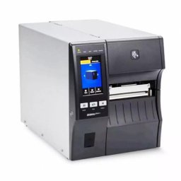 Imprimanta de etichete Zebra ZT411, TT, 203 DPI, USB, serial, Bluetooth, Ethernet, display LCD color, 356 mm/s, latime printare max 104 mm, cutter, Negru-Gri