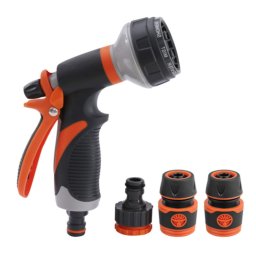 Set pistol irigat gradina 8 moduri VERDE + mufa rapida 1/2+3/4+ 1 conector MX1003