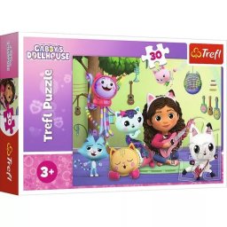Trefl: Casa de păpuși a lui Gabi, casa ei „pisi-fantastică” - puzzle de 30 piese