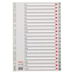 Separatoare plastic index A-Z Esselte