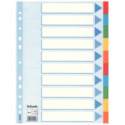 Separatoare carton 10 culori A4 Esselte Standard