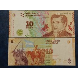 Argentina 2016 - 10 pesos, circulata