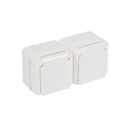 Legrand - Priză dublă rezidențială 250V/16A FORIX IP44 albă