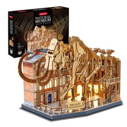 Cubic fun - puzzle 3d cu led muzeul natural mamut 463 piese