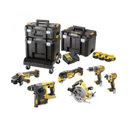 DeWalt - DCK685P3T - Set 6 scule cu 3 acumulatori si incarcator, Li-Ion, 18 V, 5 Ah + 3 x valiza speciala