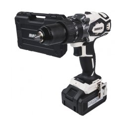 Raider - RDI-CDB03W - Masina de gaurit si insurubat cu percutie cu 1 acumulator si incarcator, Li-Ion, 20 V, 4 Ah, 155 Nm, motor fara perii, led iluminare, valiza plastic