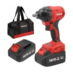 Yato - YT-8277925 - Masina de insurubat cu impact cu 2 acumulatori si incarcator, Li-Ion, 18 V, 4 Ah, patrat 1/2 inch, 350 Nm, -, geanta textila