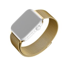 Curea Fixed metalica, model Mesh pentru Apple Watch 42-49mm – Auriu