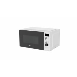 Cuptor cu microunde HMW-2060DWH, 20 L, 700 W, 5 trepte putere, 8 programe, Decongelare, TImer, Platou 24.5 cm Alb