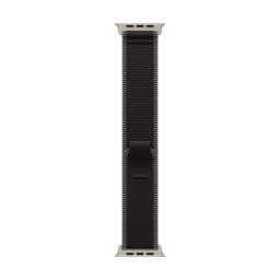 Curea Originală Apple Watch Trail Loop 49mm, Negru/Gri, Titan, Mărime M/L – Compatibilă cu Apple Watch
