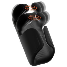 Rebel Pulsating & Vibrating Masturbator with Opening & Closing Arms Black