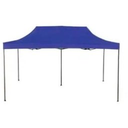 Cort Tip Pavilion Metalic pentru Gradina, Z Tools, Albastru, Impermeabil 3 x 6 m